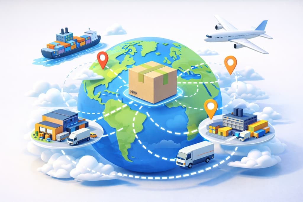 Fulfillment and shipping visual for international delivery planning