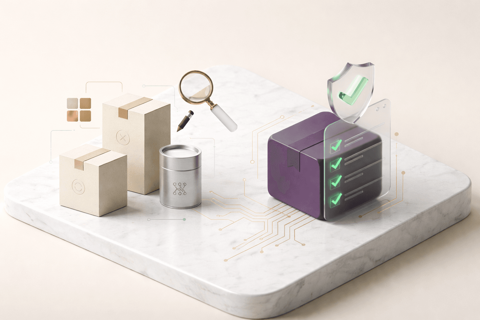 Quality control visual for sample review and production coordination