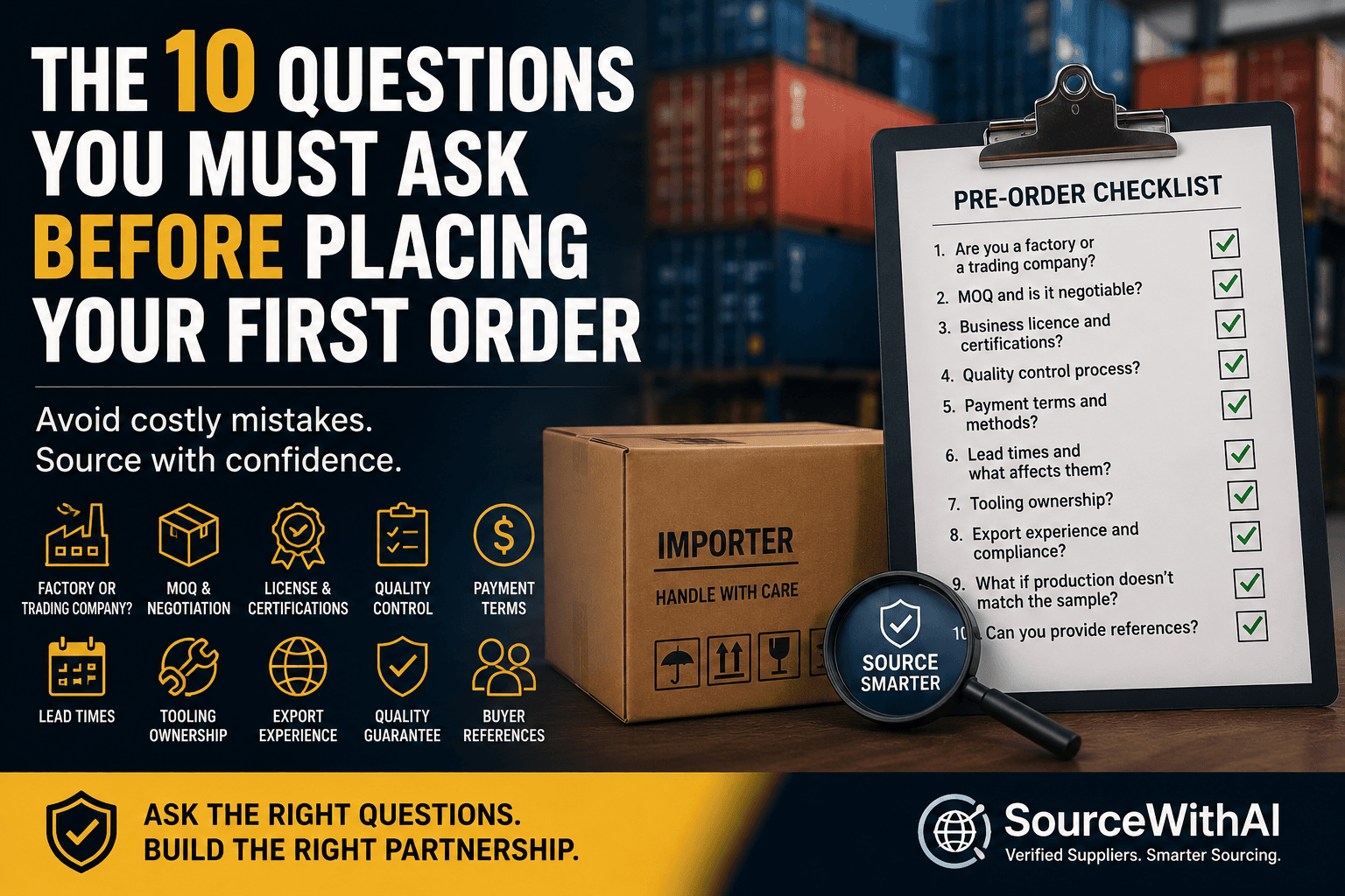 The 10 Questions You Must Ask Before Placing Your First Order