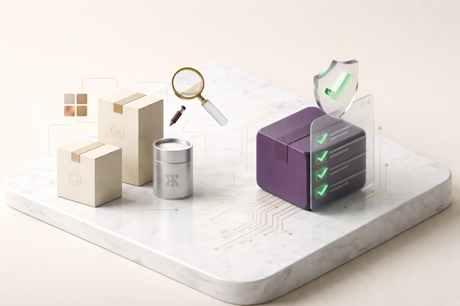 Quality control visual for sample review and production coordination